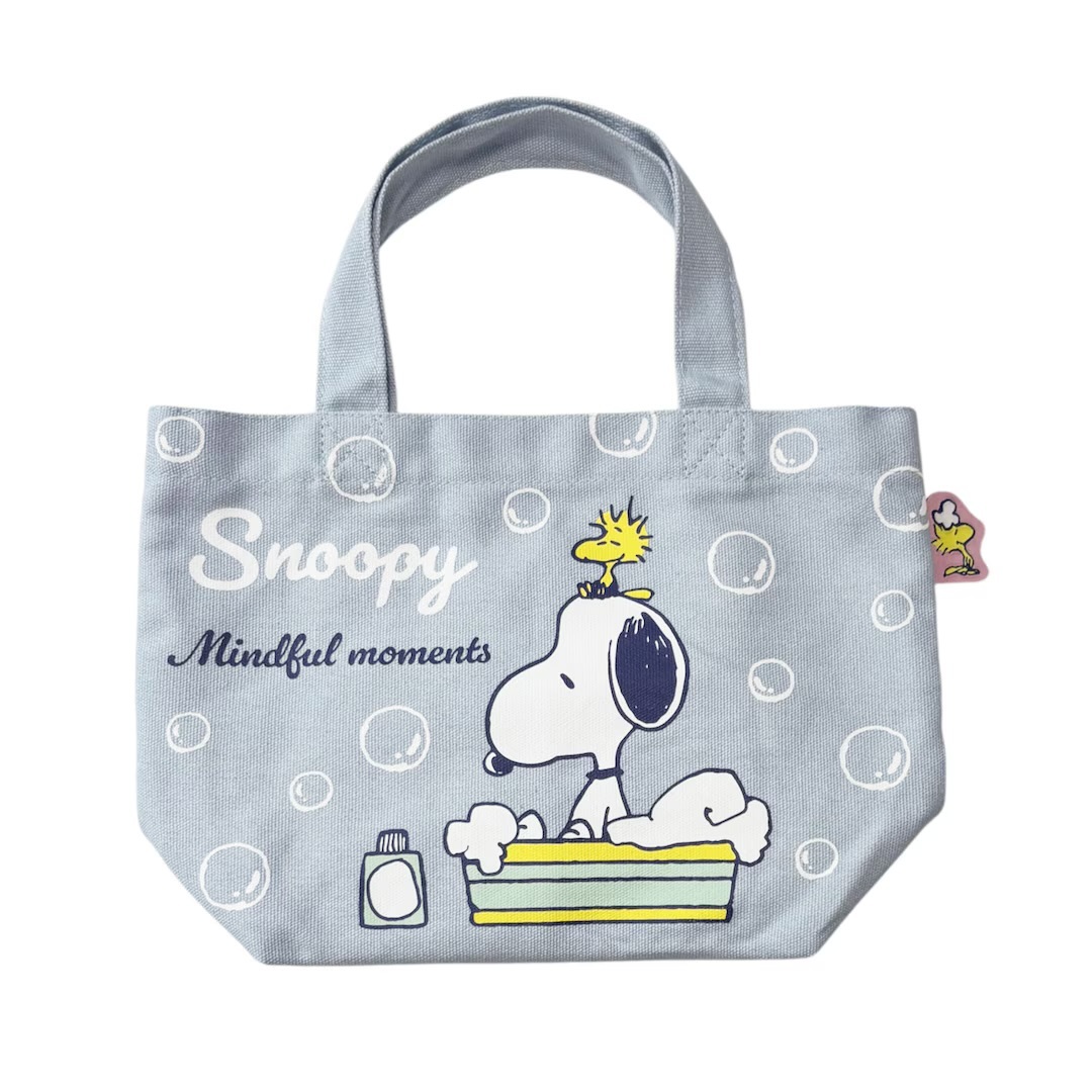 JP Snoopy 泡泡浴帆布手挽袋 藍 3299 TK260924