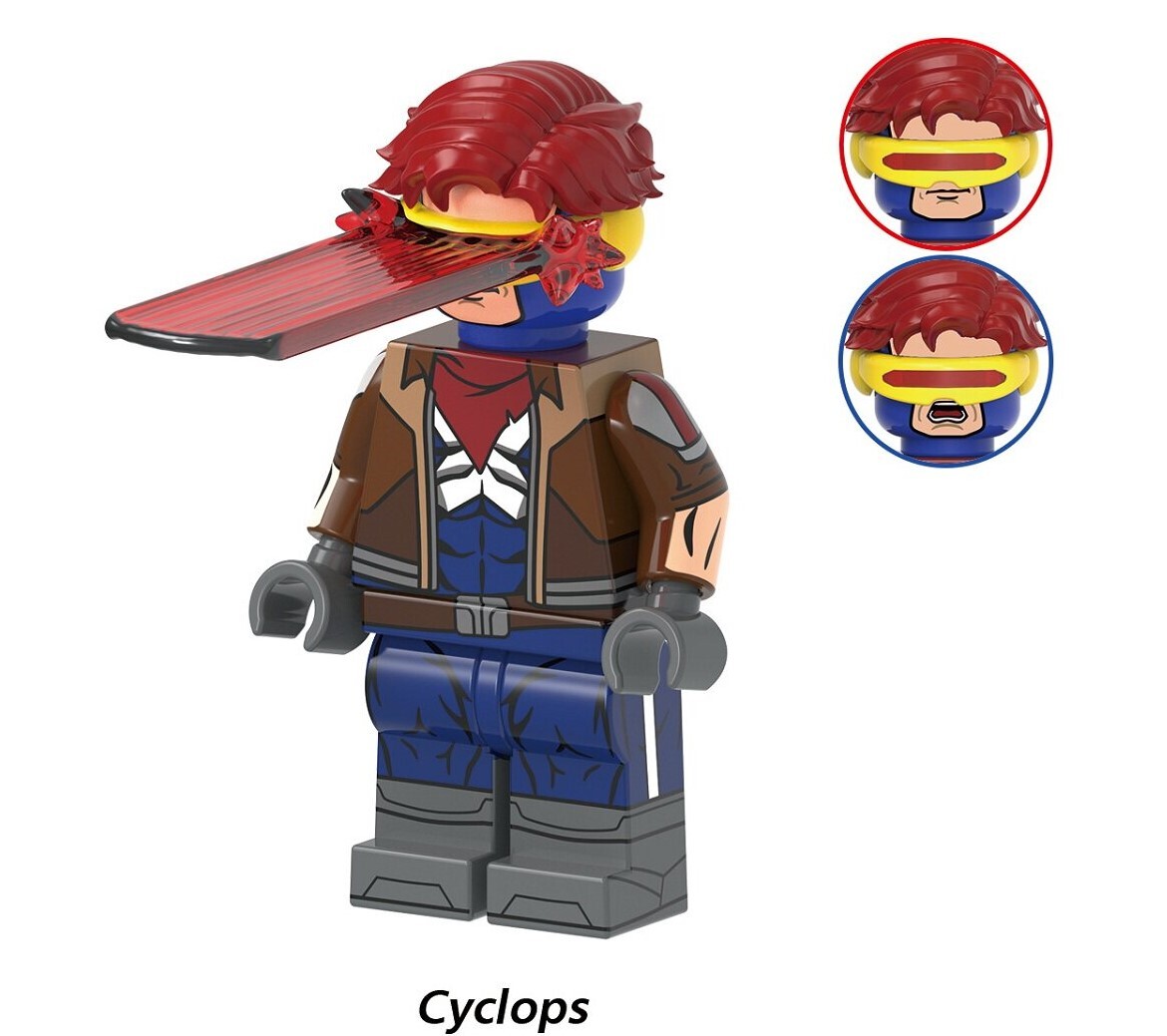 X-Men Cyclops Custom Minifigures Fit Lego G0222 GH0951