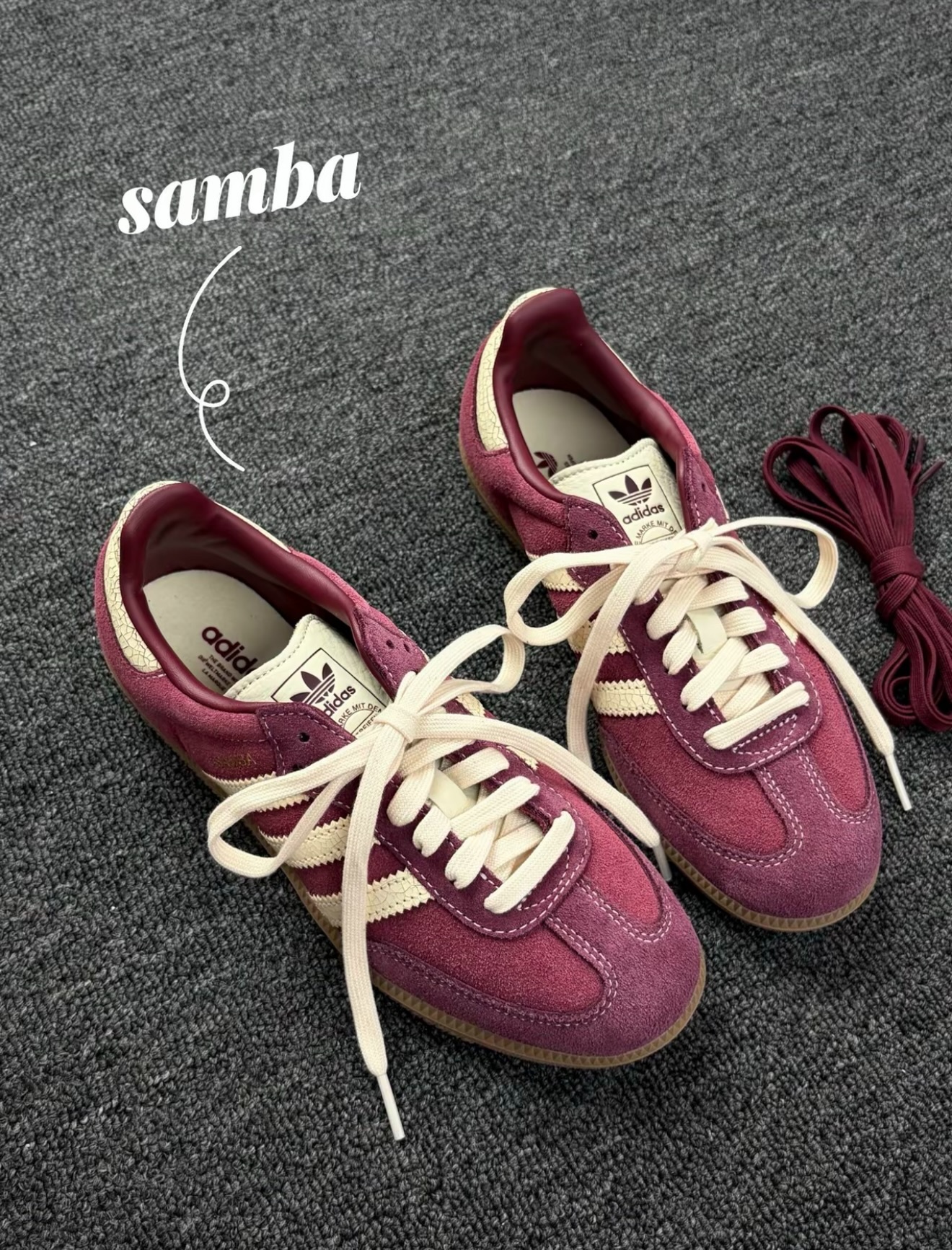 Adidas Samba OG Burgundy Gum 酒紅復古裂紋 kk2267