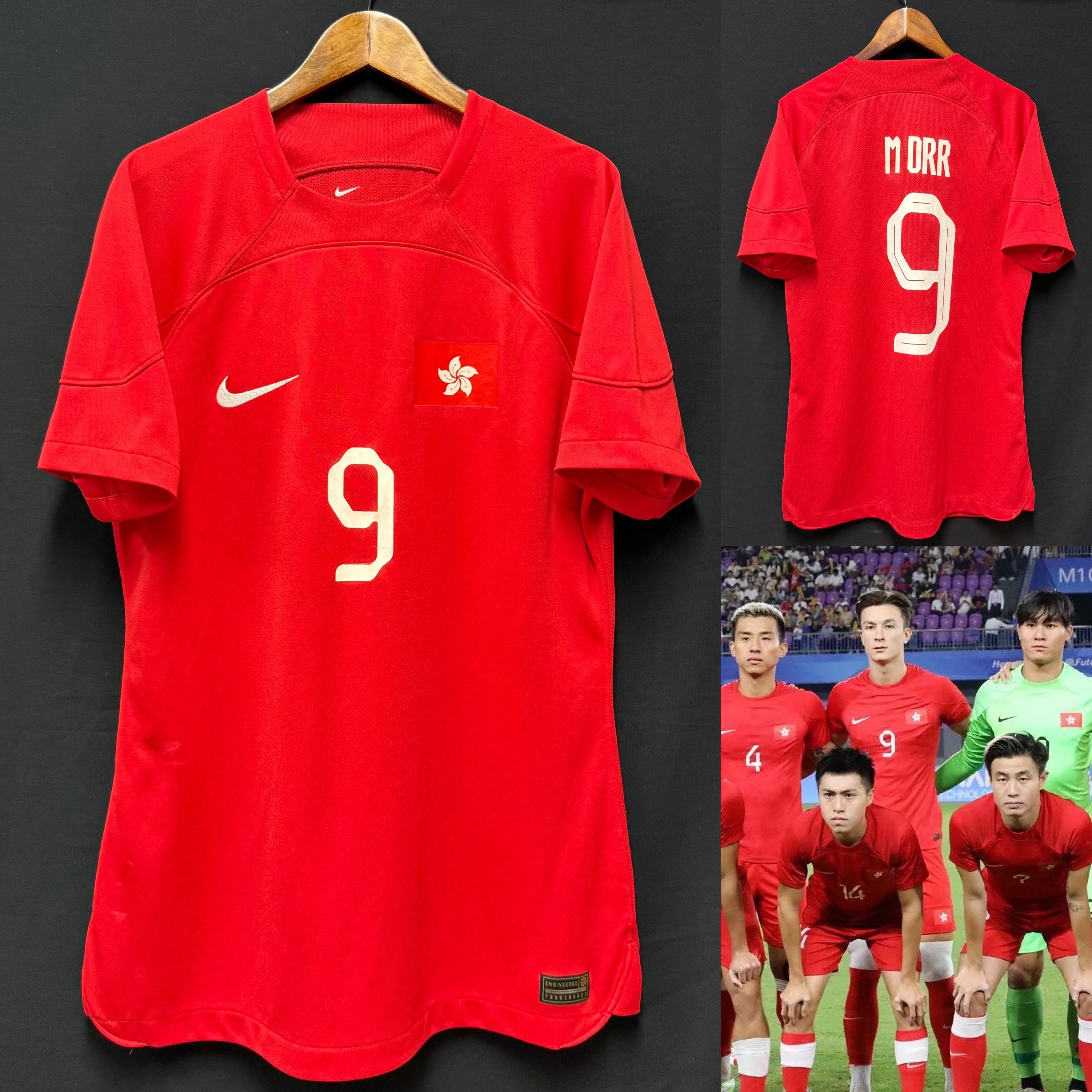 (Player Issue) Hong Kong Football Team 2022 Asian Games Nike Home Player Issue Shirt #9 M ORR