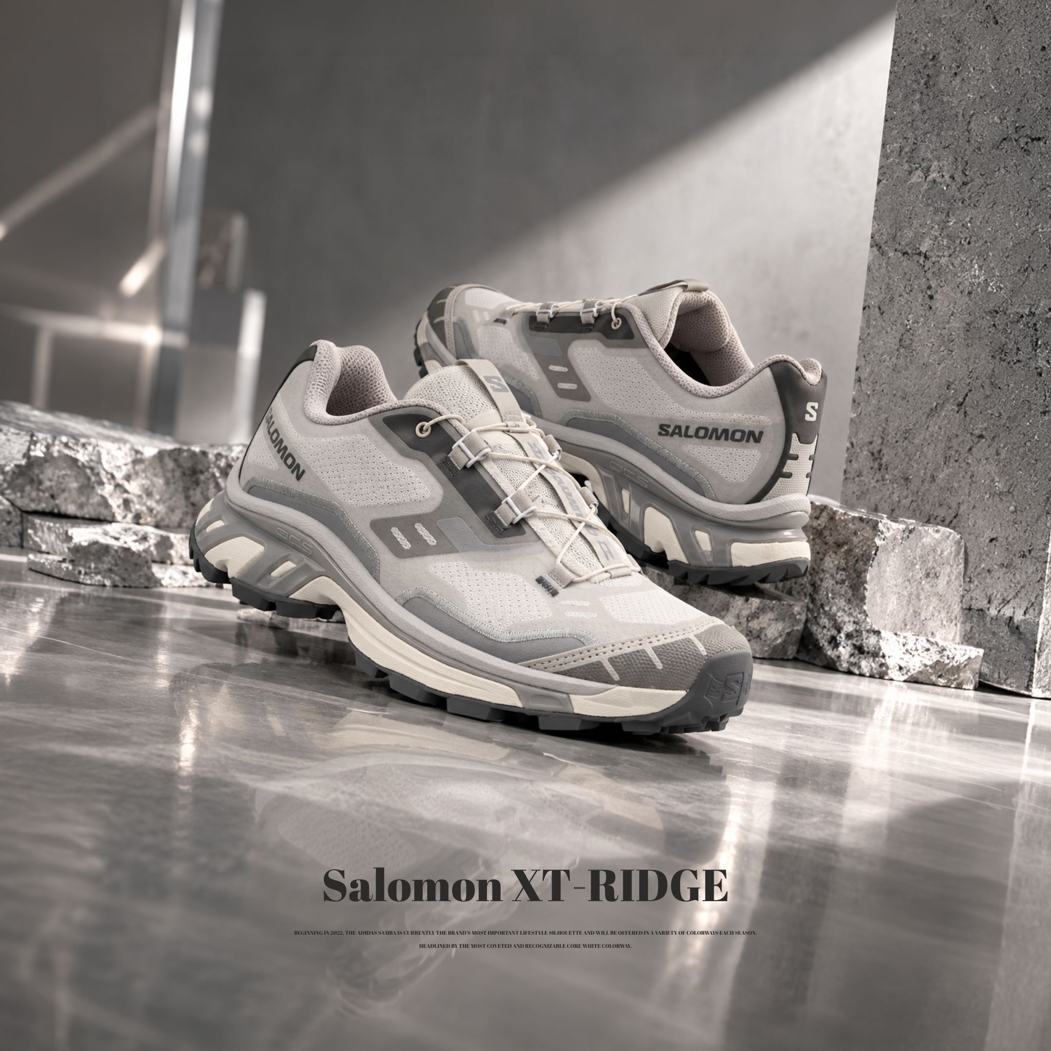 NICEDAY 代購 Salomon XT-RIDGE 灰 灰白 機能 慢跑 工裝 灰色 中性灰 跑步 L49295200
