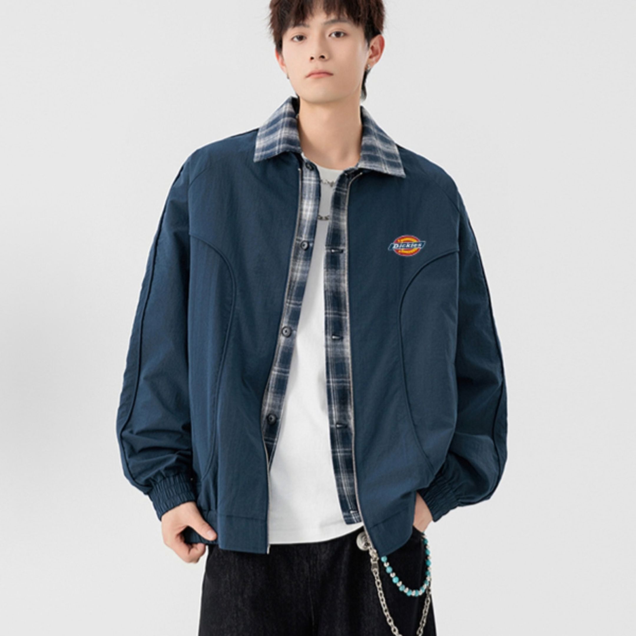 NICEDAY 服飾 代購 Dickies Logo 假兩件 襯衫 外套 長袖 秋冬 DKU263MWJ407-DKY2