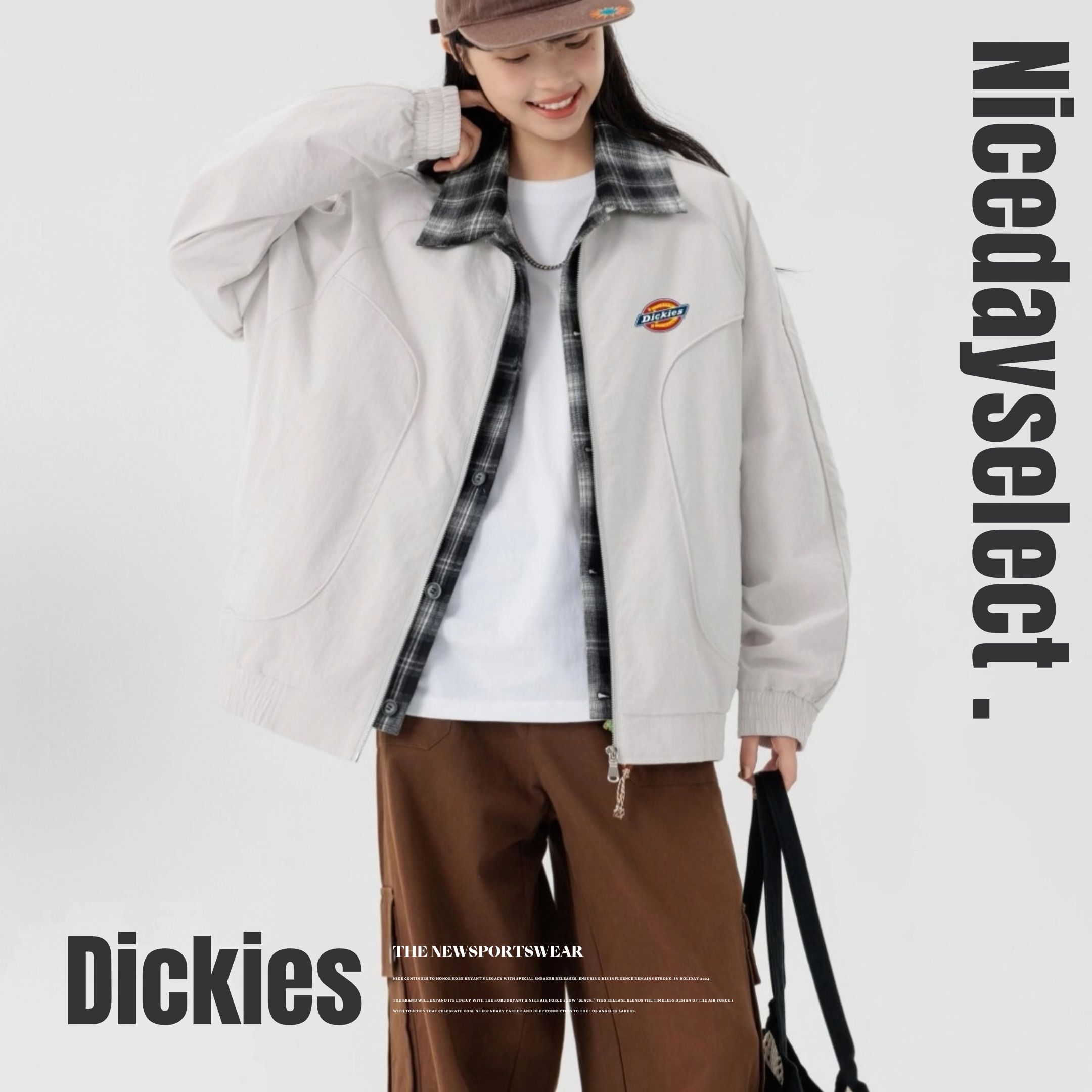 NICEDAY 服飾 代購 Dickies Logo 假兩件 襯衫 外套 長袖 秋冬 DKU263MWJ407-DKY2
