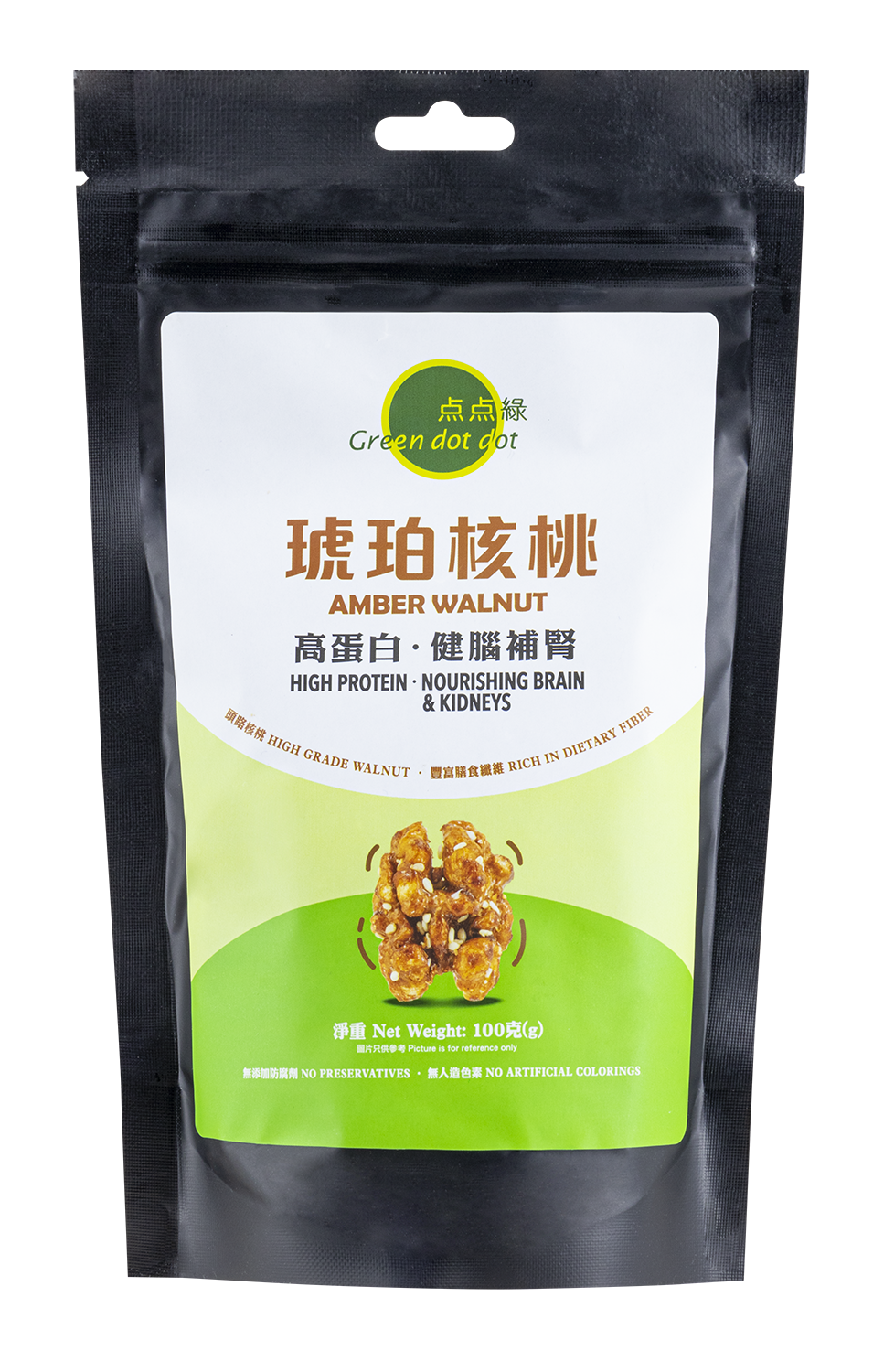 點點綠 琥珀核桃 (100克)