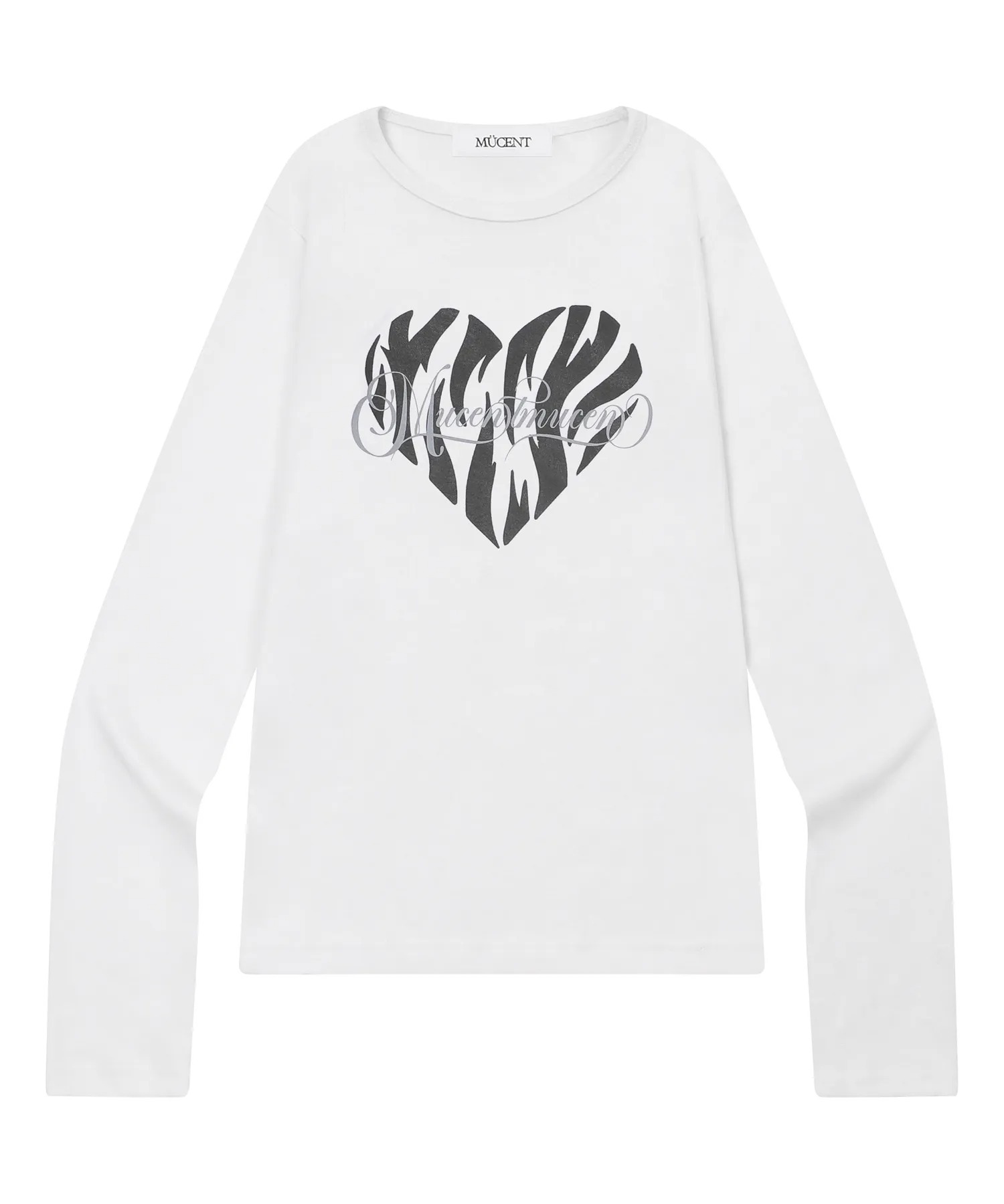 MUCENT RELVOR JIBRI HEART LONG SLEEVE TEE