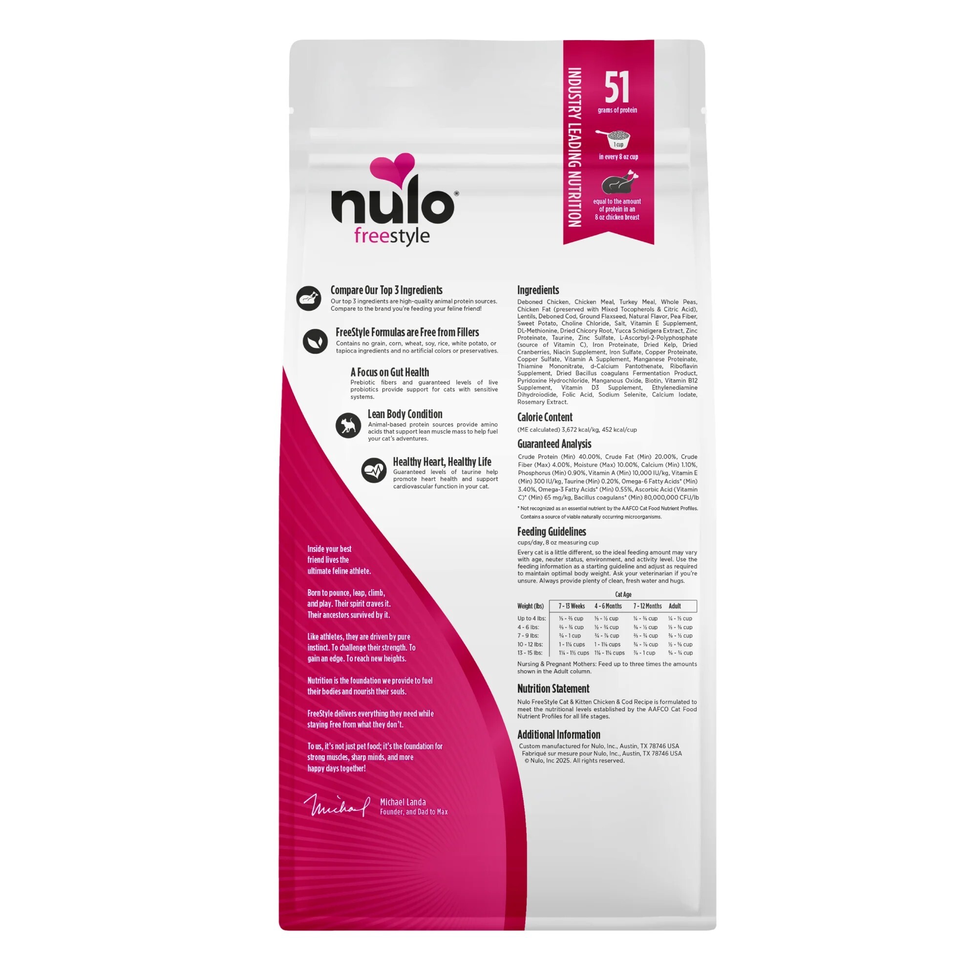 Nulo Freestyle系列全貓糧 無穀物高蛋白雞肉+鱈魚 5lb/12lb