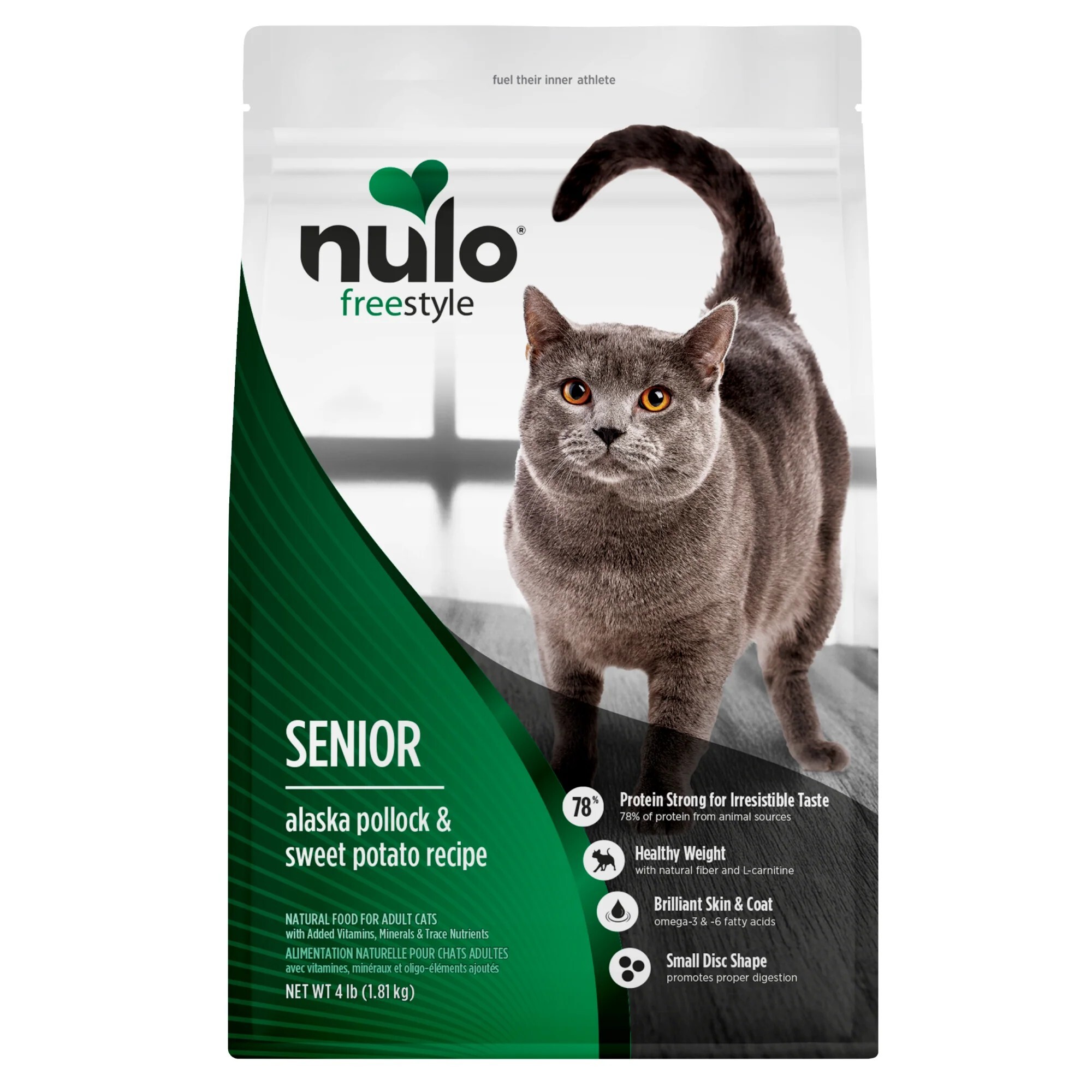 Nulo Freestyle系列 無穀物高齡貓糧鱈魚+鴨 5lb