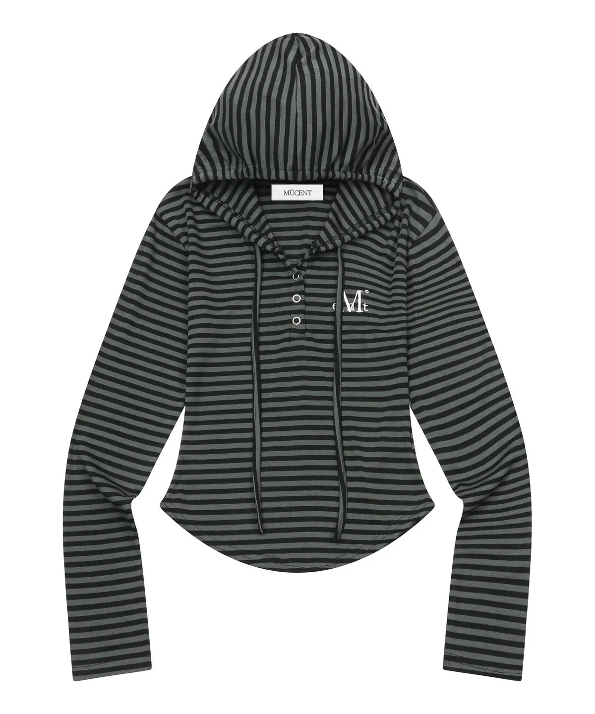 MUCENT ASTON STRIPE SLIM HOOD T