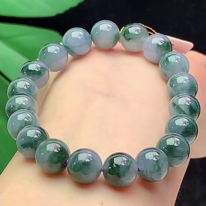翡翠飄花手串 (9.7mm直徑),天然翡翠A玉, 緬甸玉, Jade, Jadeite