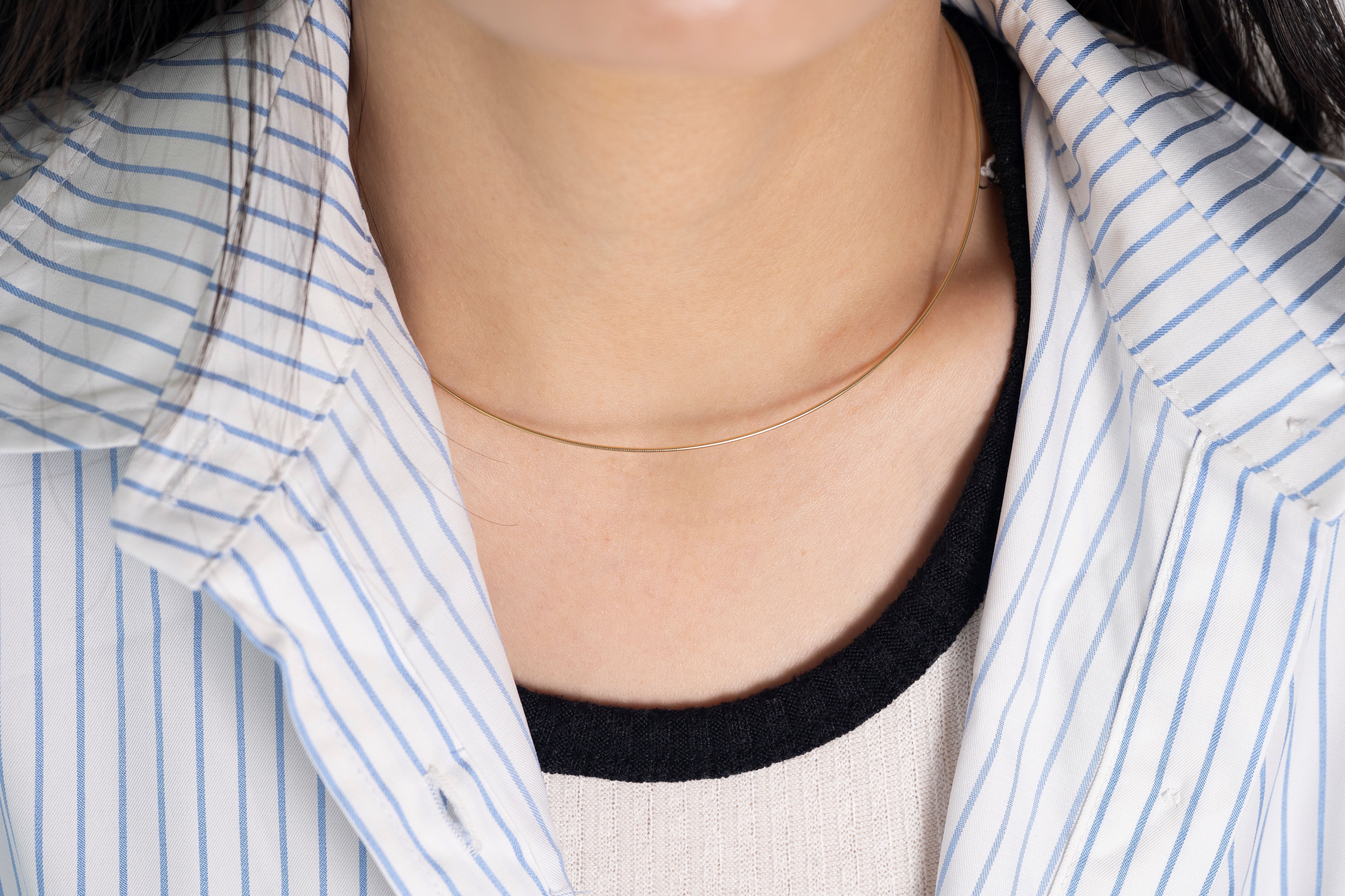 18K Shooting Star Wire Chocker Necklace
