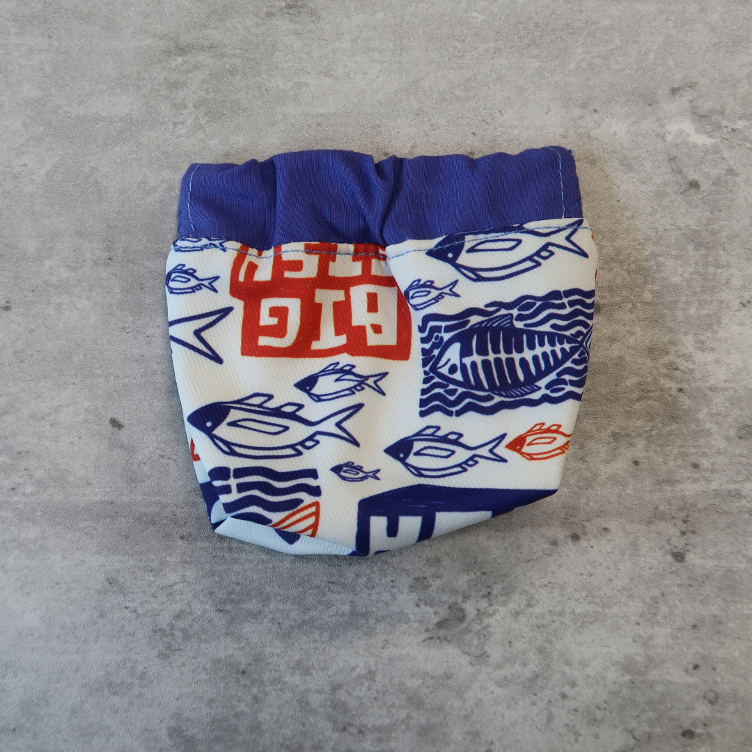 彈口快取小錢包（藍魚）