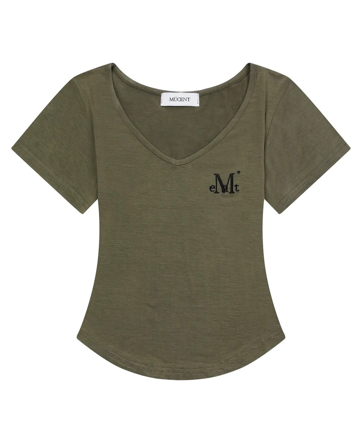 MUCENT ONYX SIGNATURE LOGO V-NECK HALF TEE