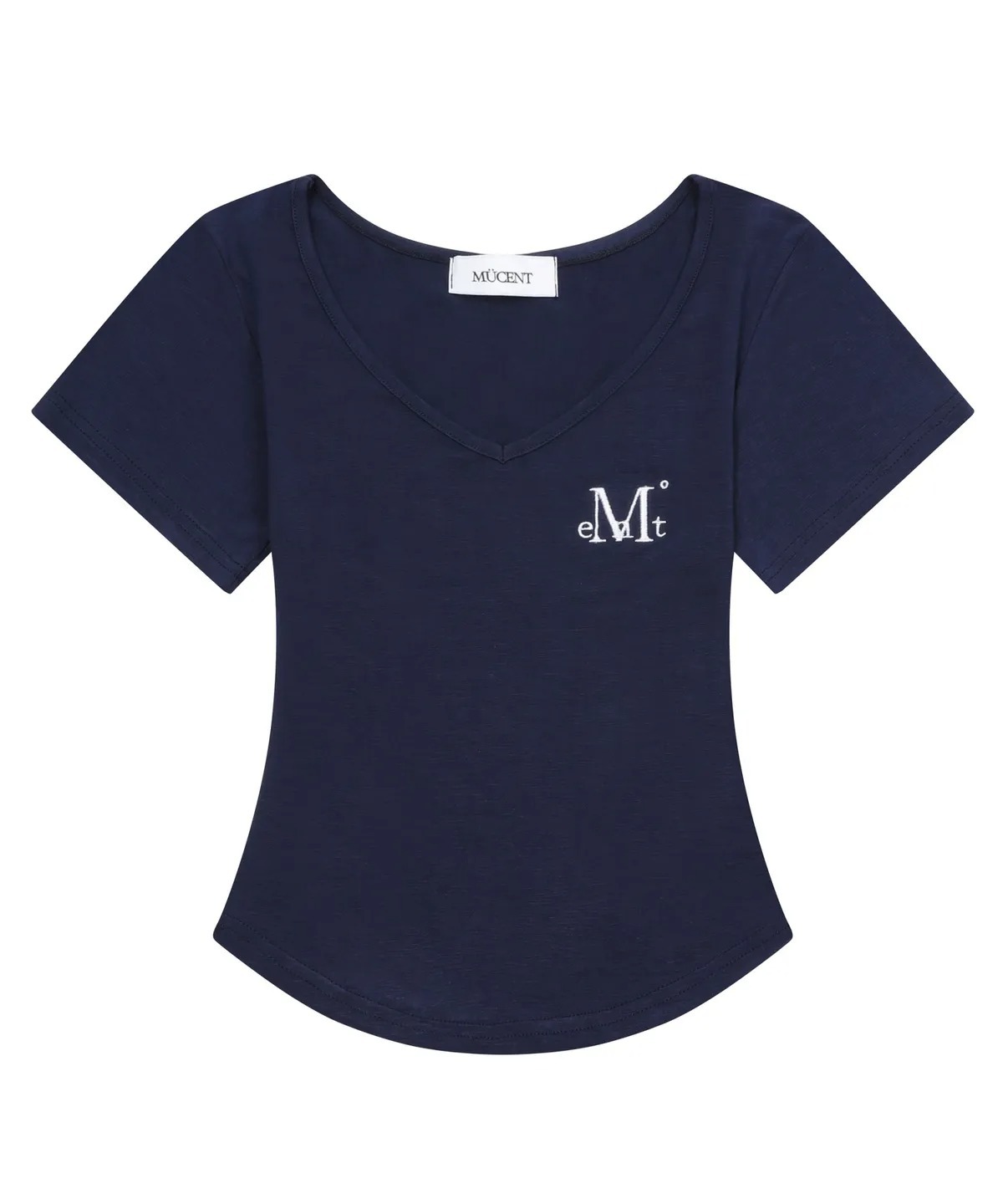 MUCENT ONYX SIGNATURE LOGO V-NECK HALF TEE