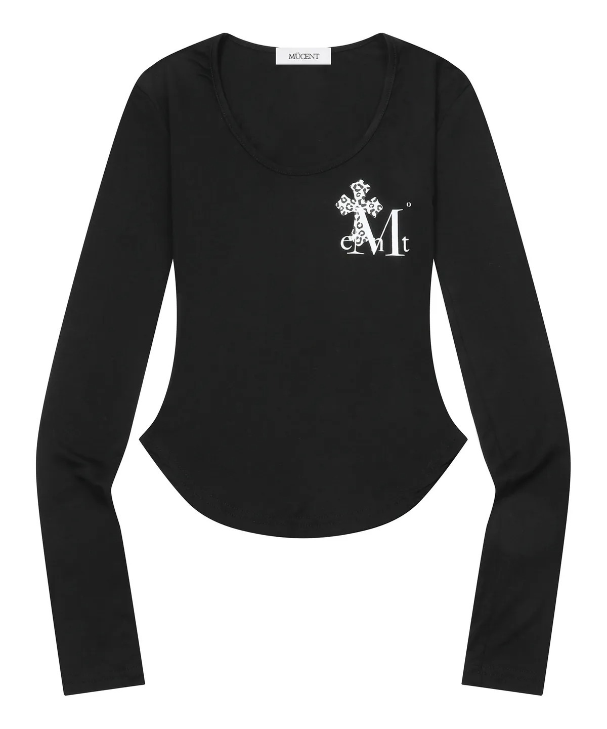 MUCENT SAHARA Leopard Cross Back Logo U-Neck