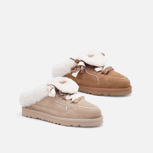【2色入】UGG Ozlana 2026AW Logo Shearling Sneaker Loafer (Detachable Feature)