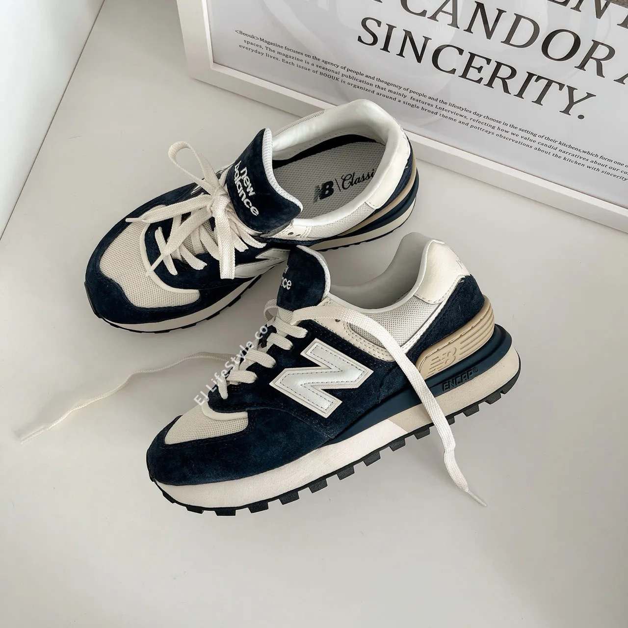 NEW BALANCE 574 LEGACY NB 深藍 海軍藍 奶茶色 復古 IU同款 李知恩 男女鞋 U574LGRN / 調貨