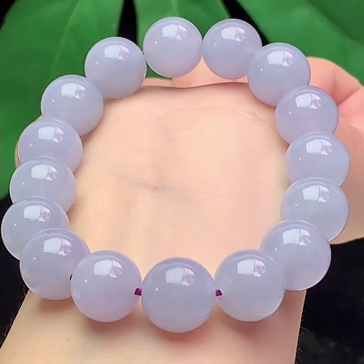 914310 翡翠紫羅蘭手串 (12.3mm直徑)