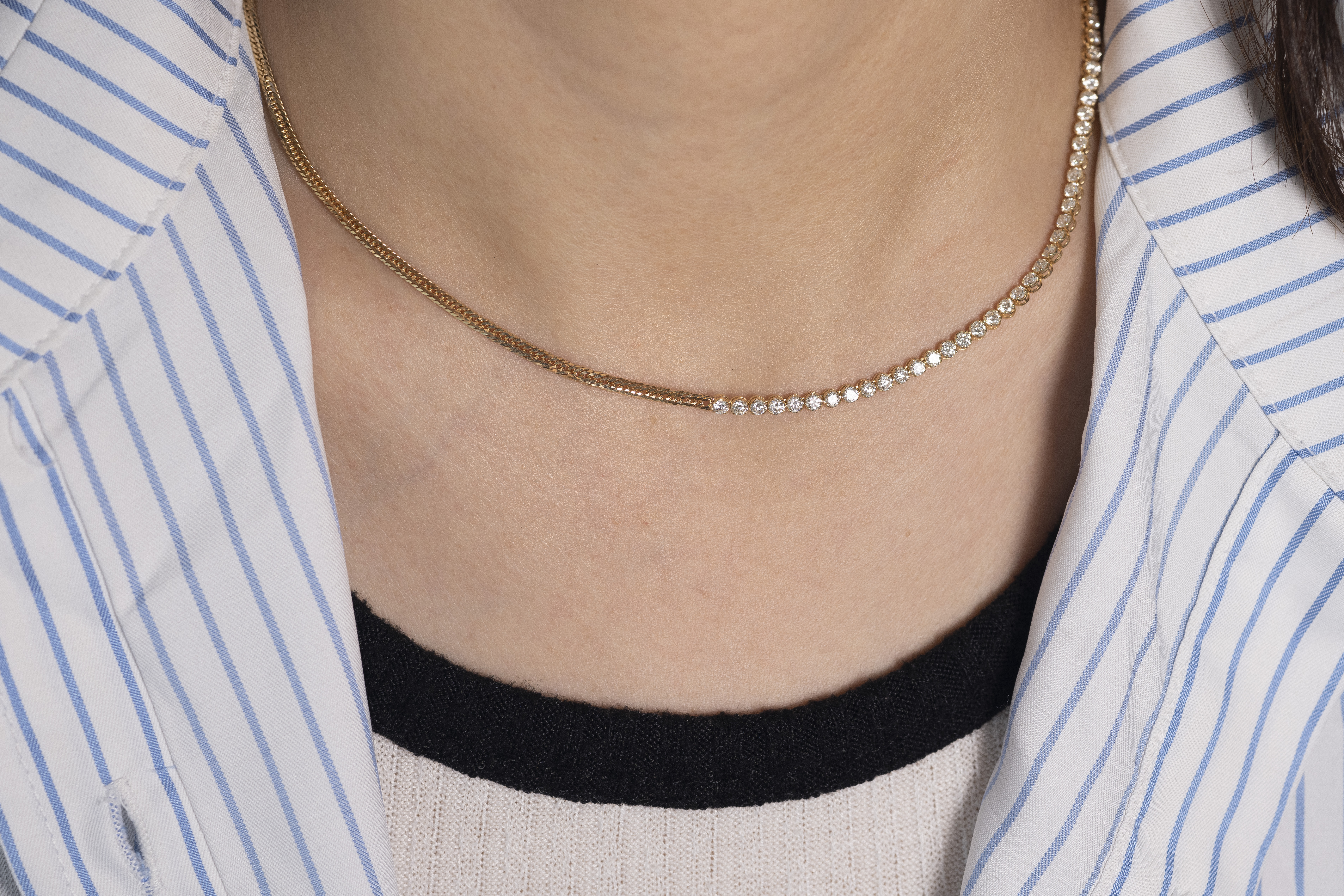18K 12 Cut 2ct Kihei Diamond Necklace