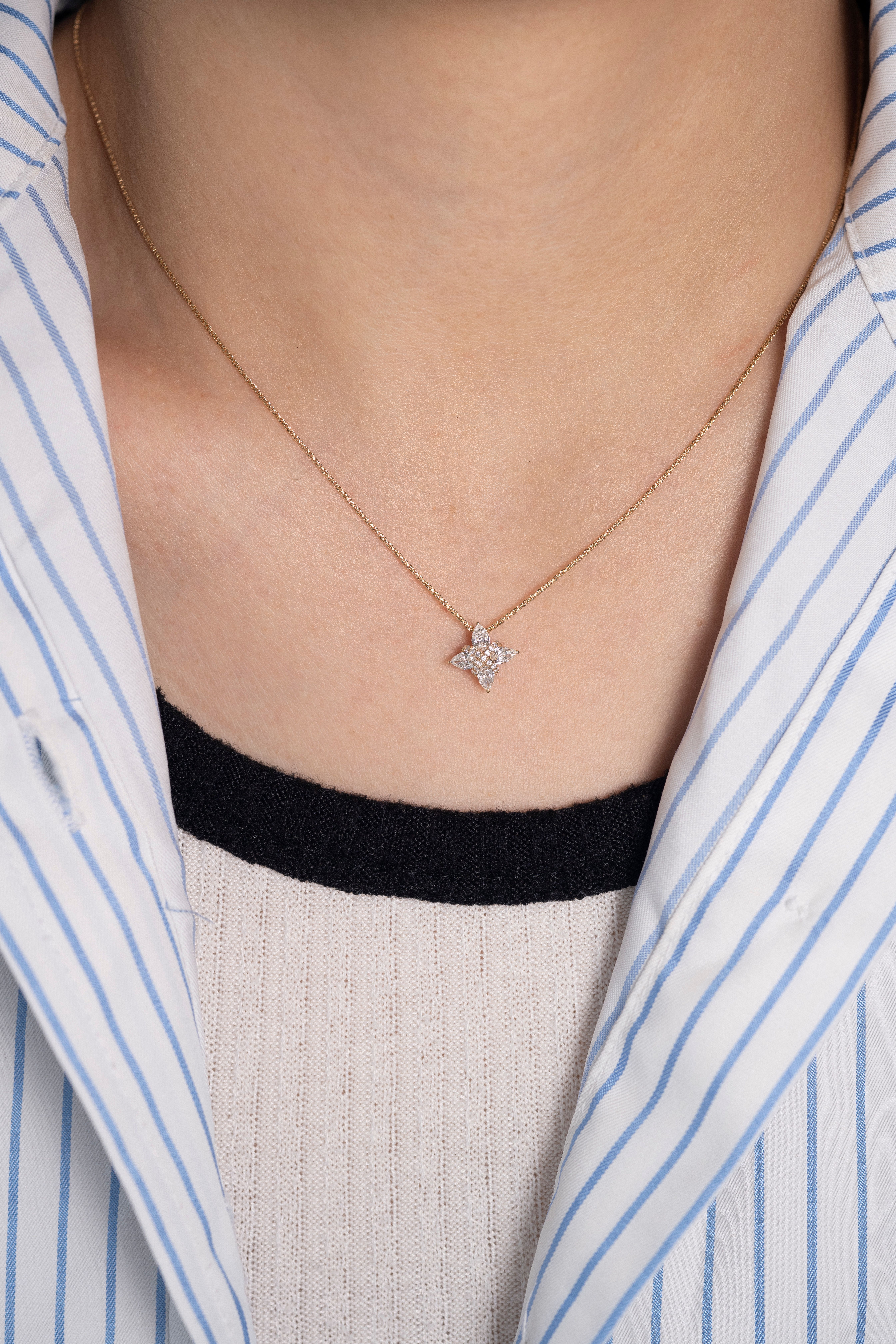 18K Pave Diamond Butterfly Diamond Pendant