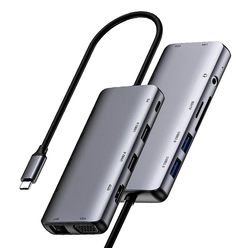 NT08WF15-30GR Netac WF15 USB-C 11-in-1 多功能擴展塢 (PD100W)