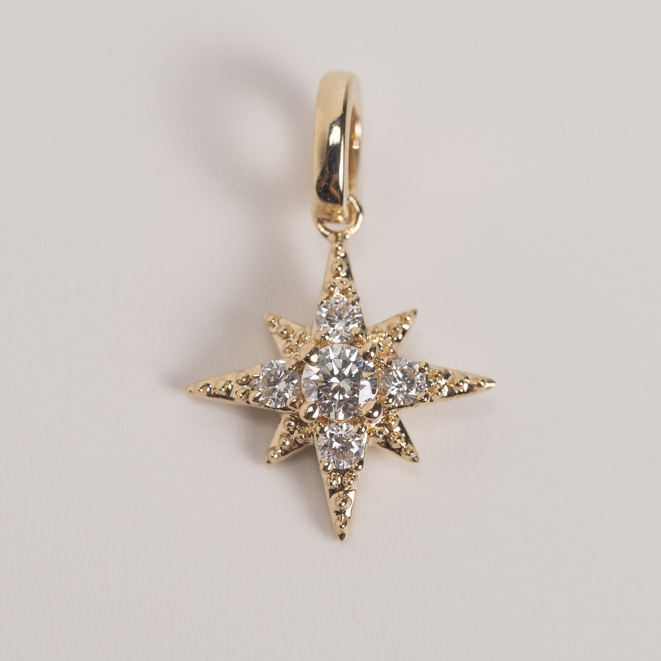 18K Eight- Point Star Diamond Pendant