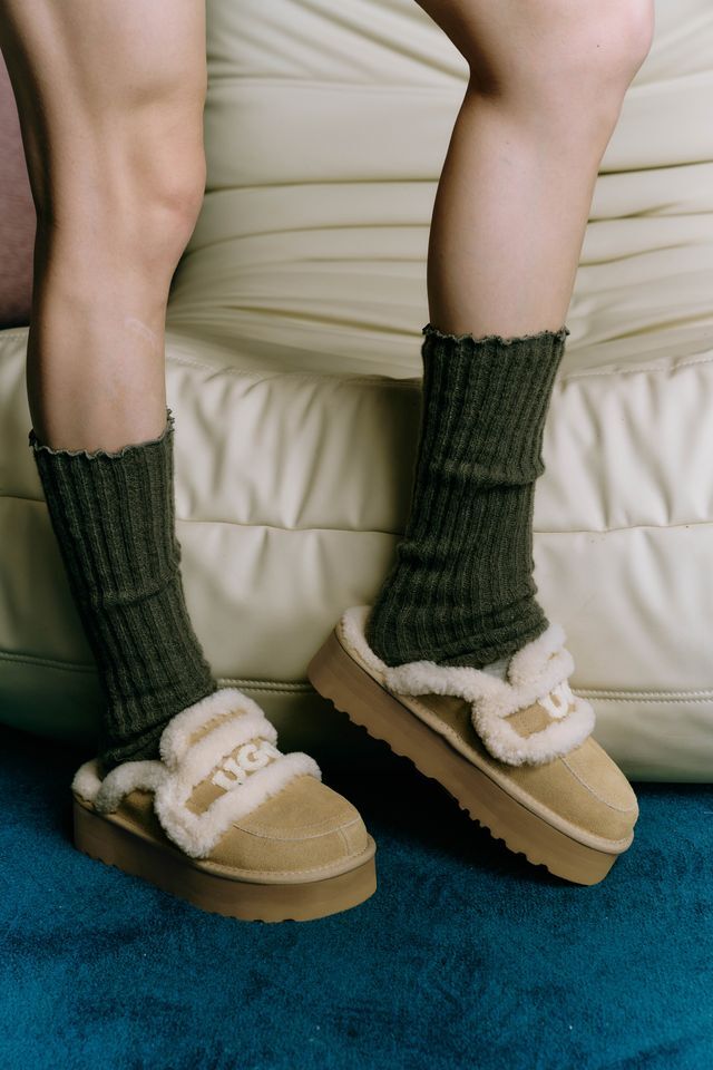 【5色入】UGG Ozlana 2026AW Logo Shearling Platform Slipper