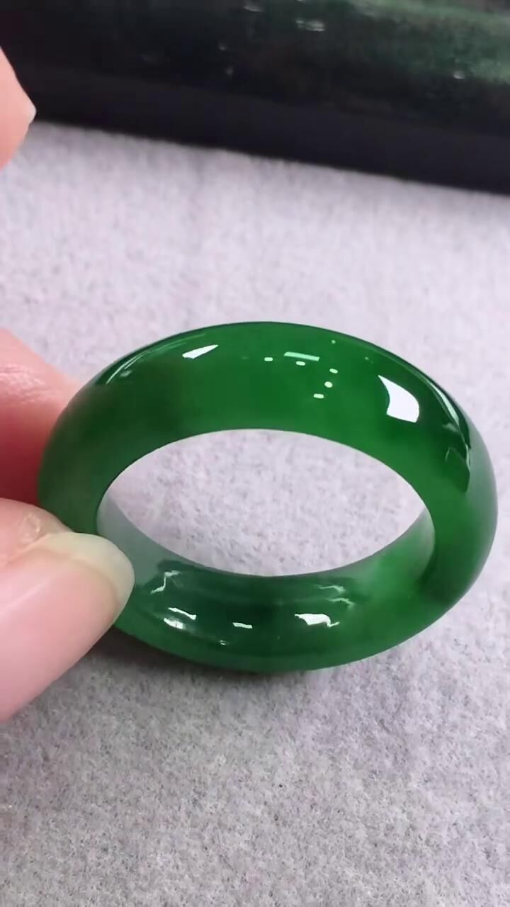 翡翠玉戒指,天然翡翠A玉, 緬甸玉, Jade, Jadeite
