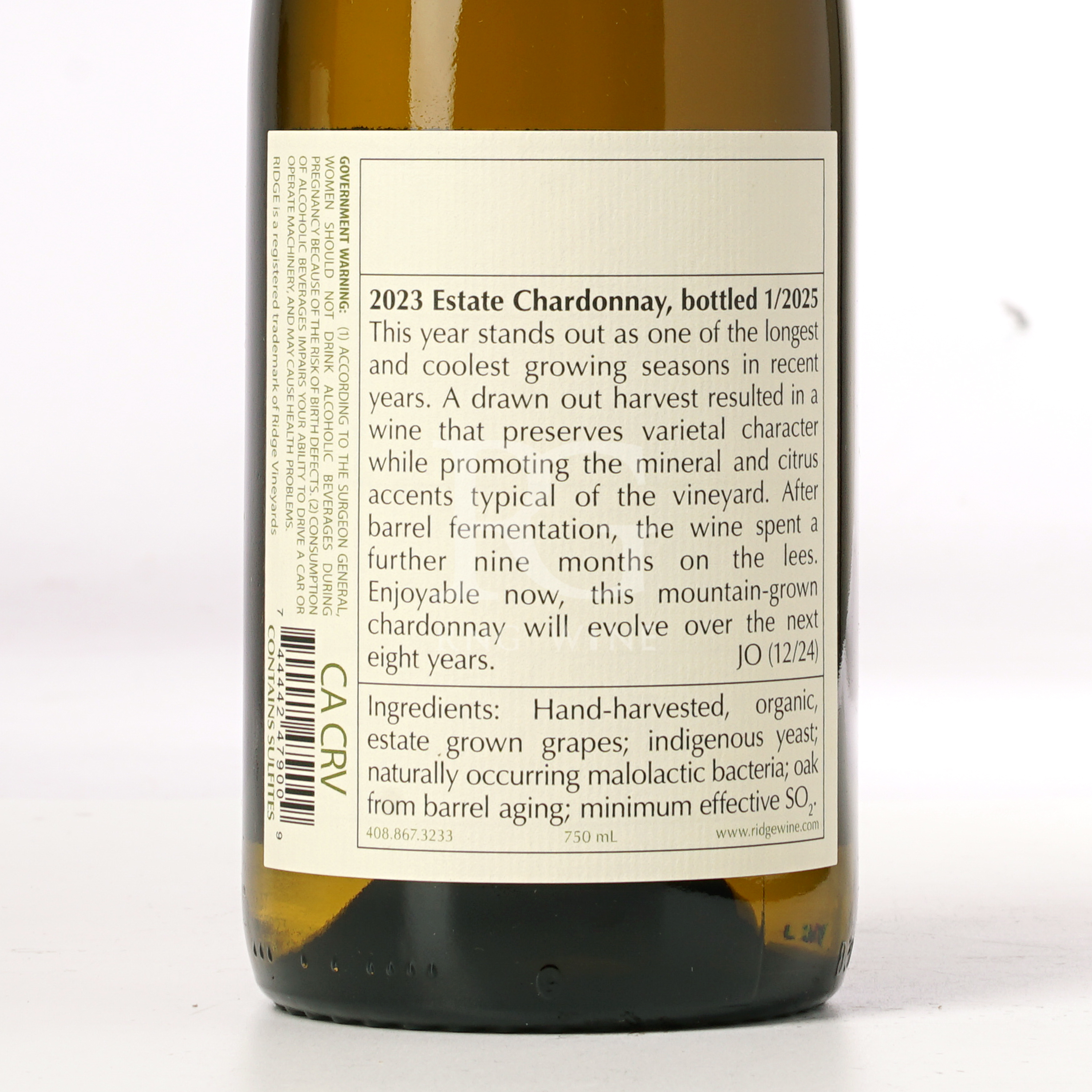 Ridge Estate Chardonnay 2023 (JD100)