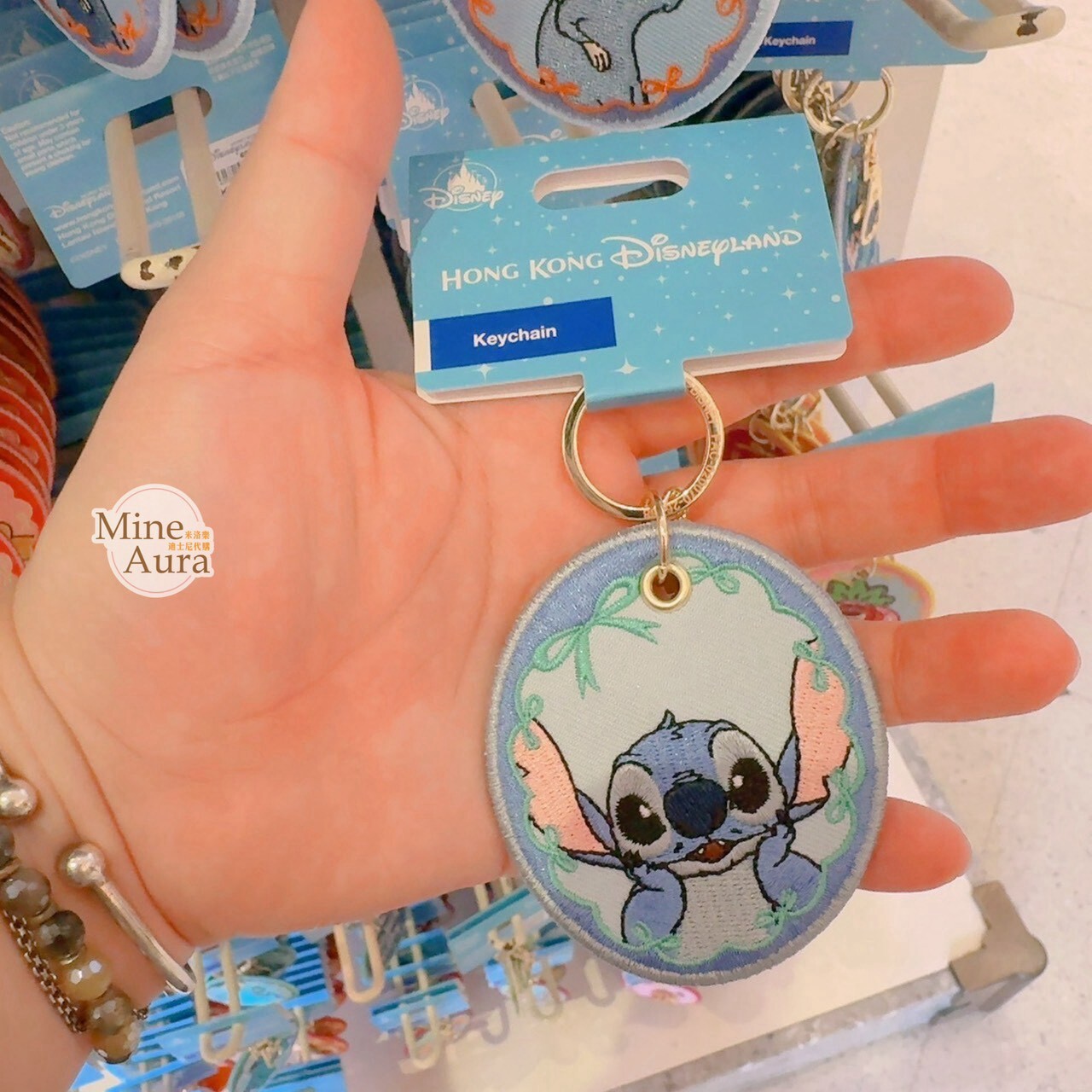 刺繡系列 史迪奇 Stitch 鑰匙圈 吊飾 星際寶貝 Lilo & Stitch -香港迪士尼樂園