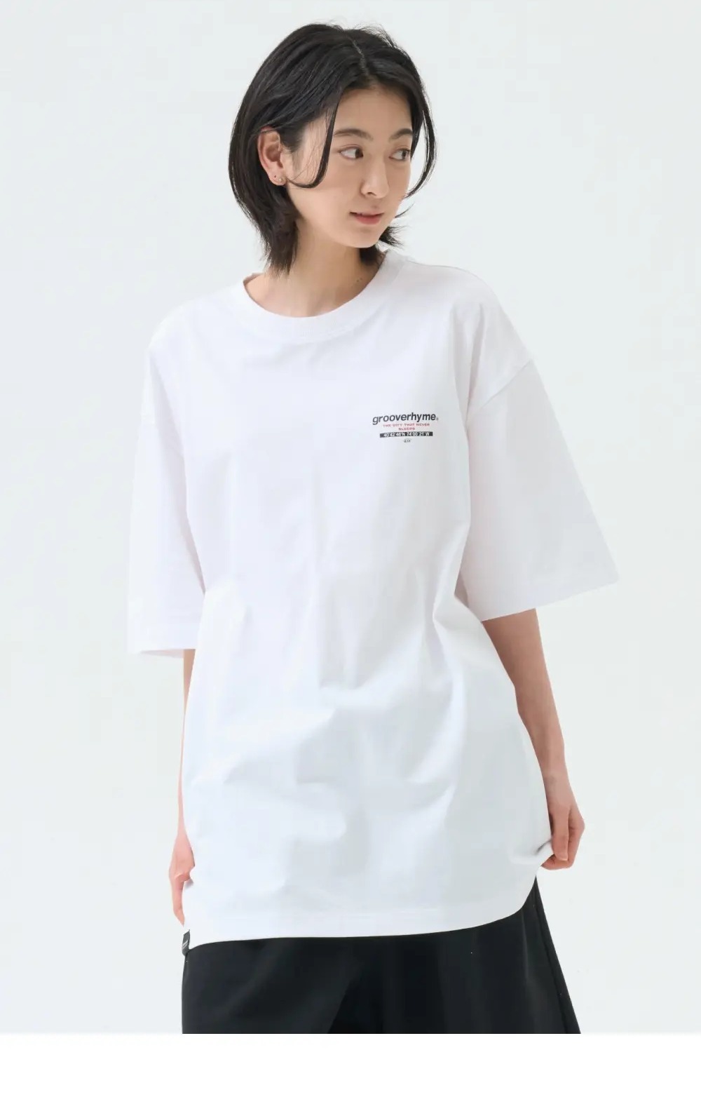 韓國 Groove Rhyme Location Lettering T-Shirt [LRAMCTR103P]