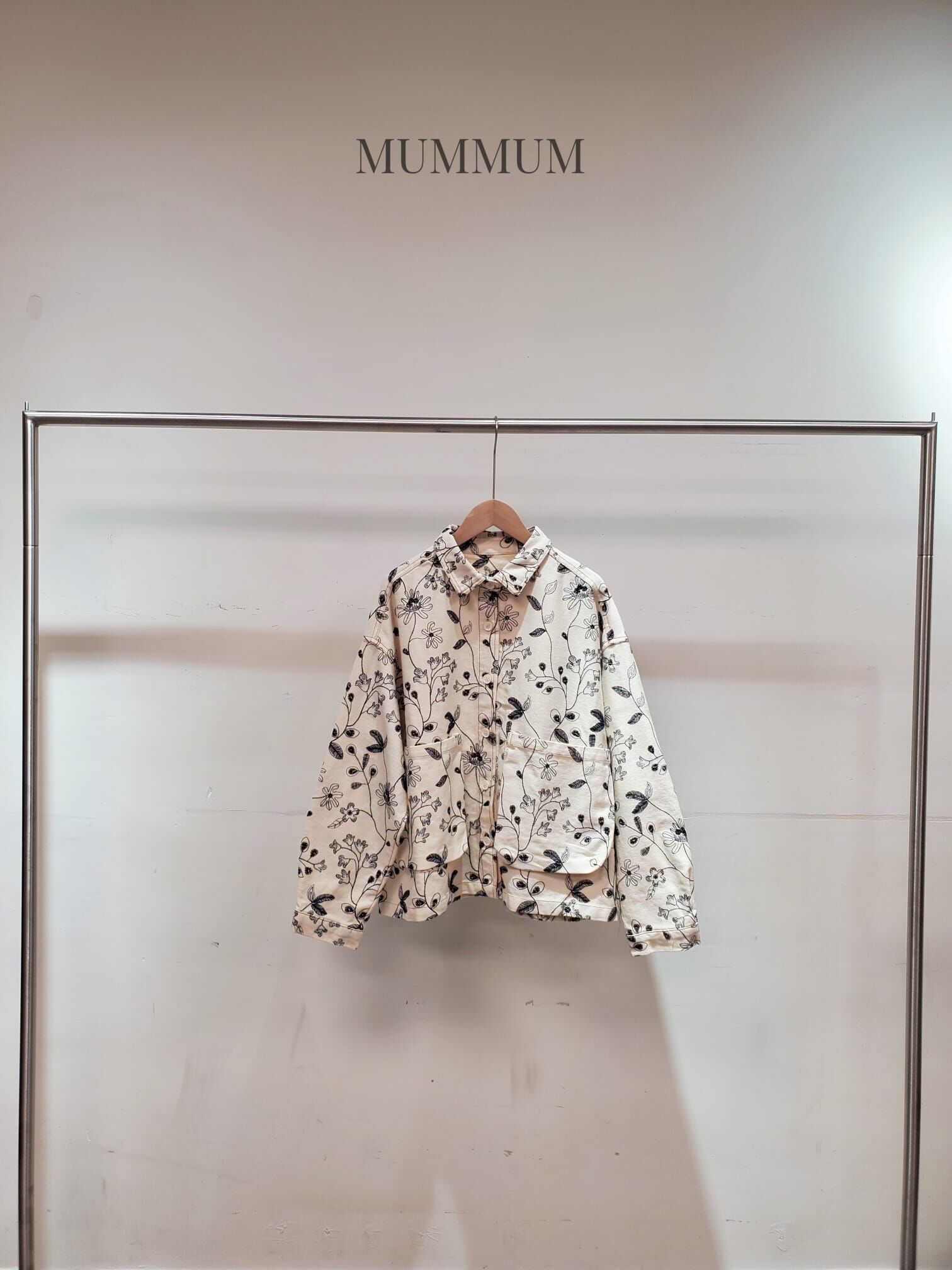 0213629a/花紋路牛仔外套 49/50/24