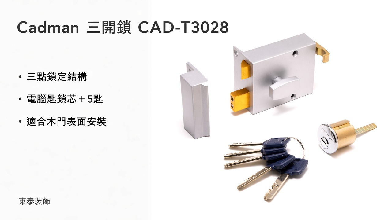cadman cad-t3028 三開鎖