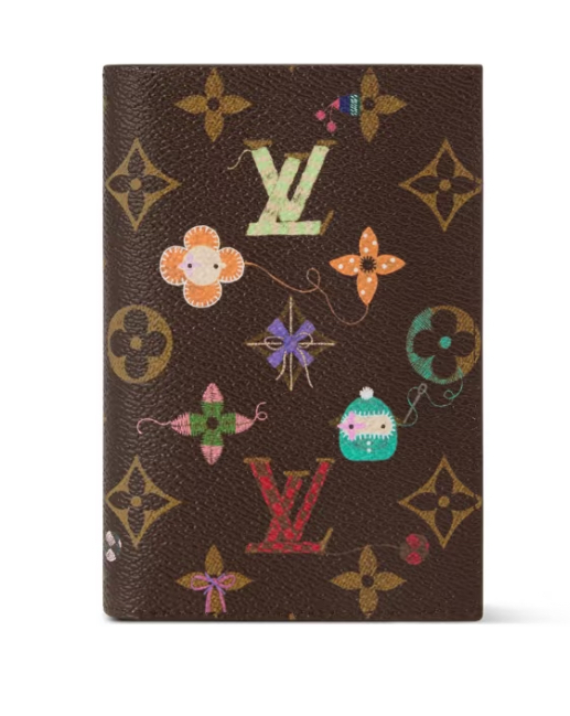 Louis Vuitton Monogram Craft  Christmas Animation Passport Cover Holder彩色刺繡風格護照套