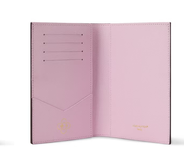 Louis Vuitton Monogram White Leather Festive Passport Cover  Holder白色手繪皮革護照套