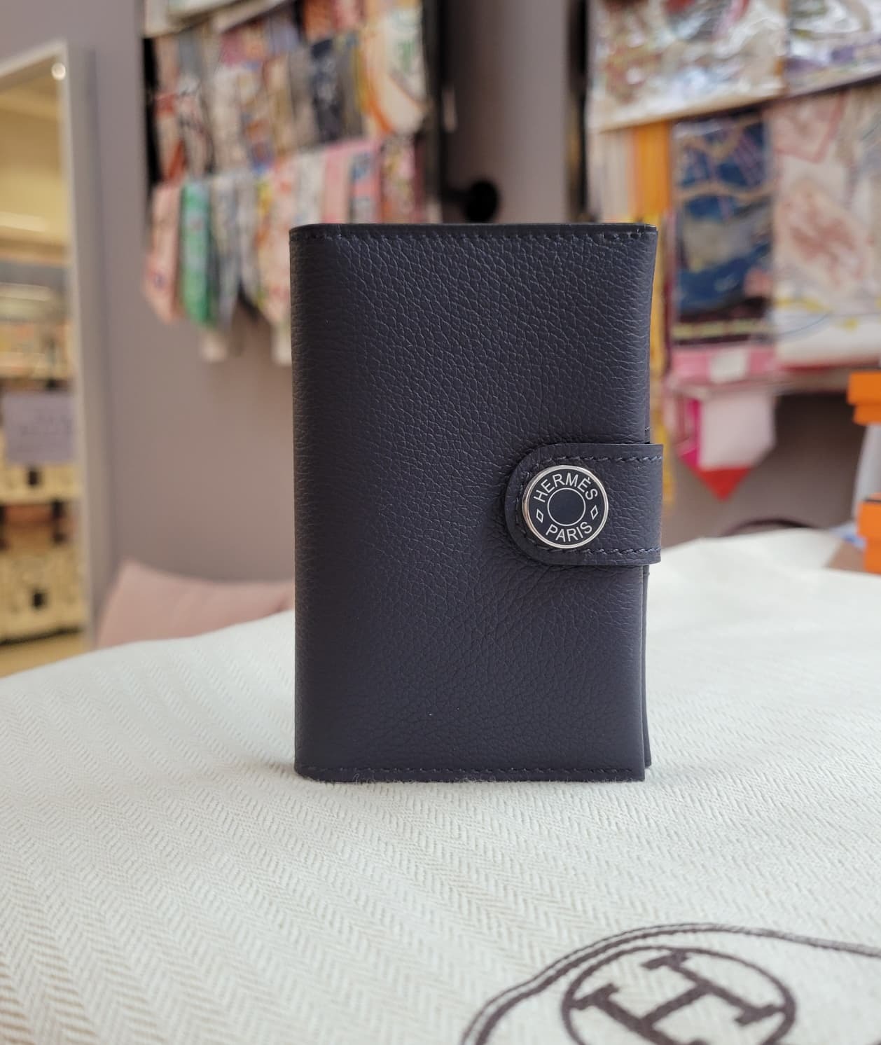 HERMES RMS CARD HOLDER 2Z Blue Nuit CK 午夜藍