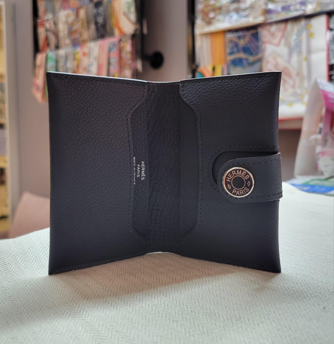 HERMES RMS CARD HOLDER 2Z Blue Nuit CK 午夜藍