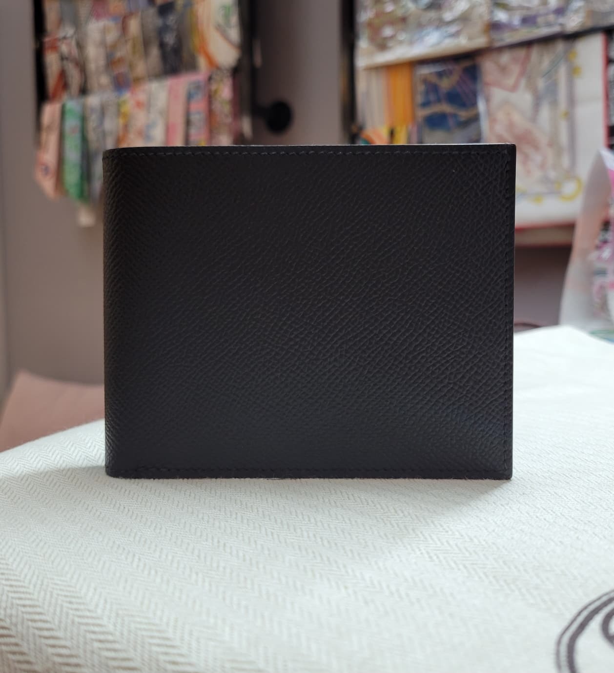 HERMES CITIZEN TWILL WALLET EPSOM NOIR 黑色
