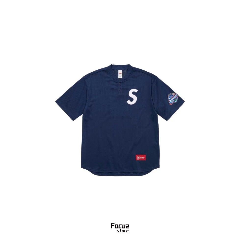 【Focus Store】現貨 Supreme FW24 S-Logo Baseball Henley "Navy" 深藍 亨利衫