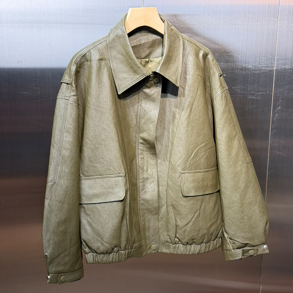 JAC-CCG0926-005 橡筋腰皮褸 草綠色 (A5M/L) [A0902-9605]
