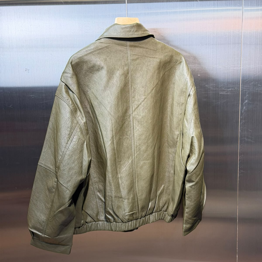 JAC-CCG0926-005 橡筋腰皮褸 草綠色 (A5M/L) [A0902-9605]