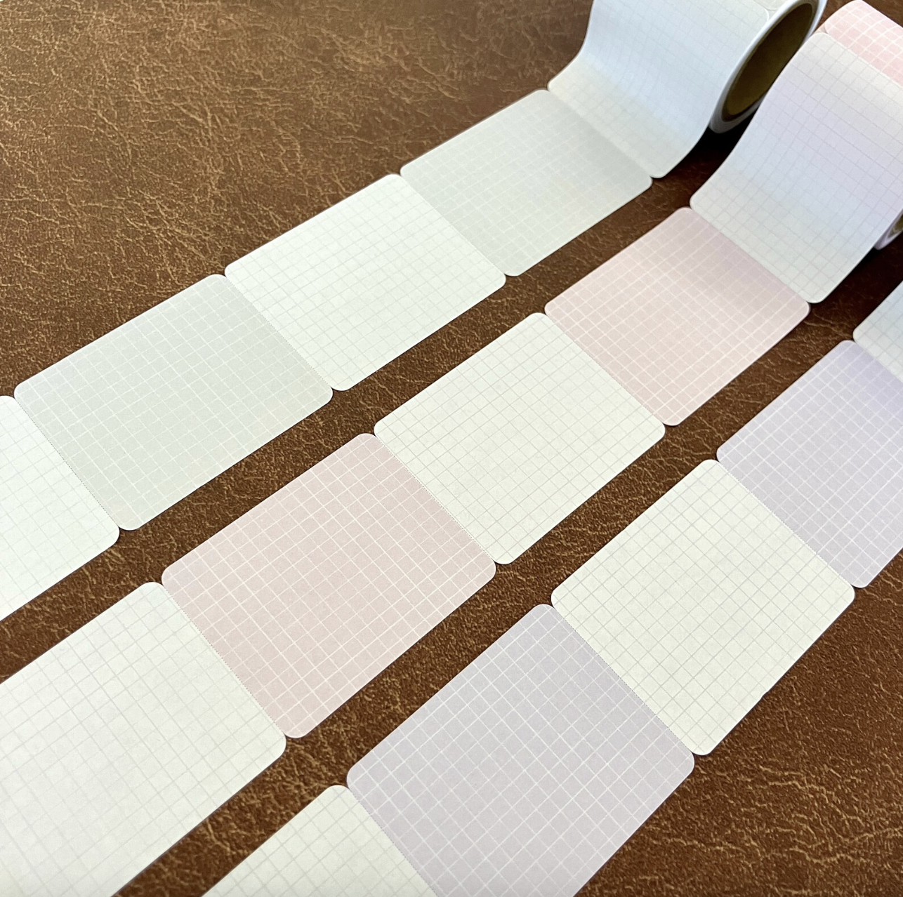 Papier Platz | 淺色方眼 便箋貼紙卷