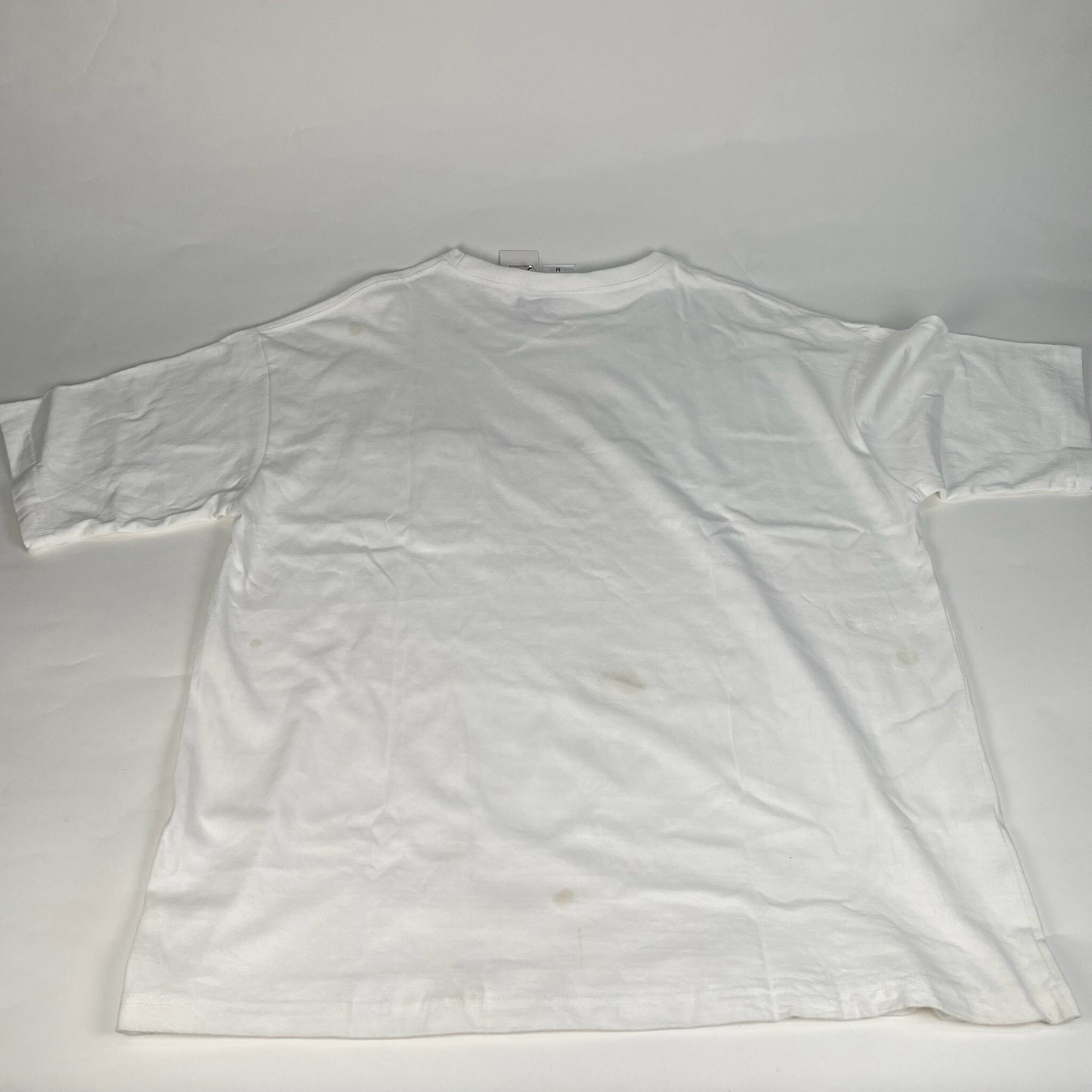 微瑕疵-衣服正反面多處泛黃 3500801-001/M UA 5.6OZ寬版口袋T白