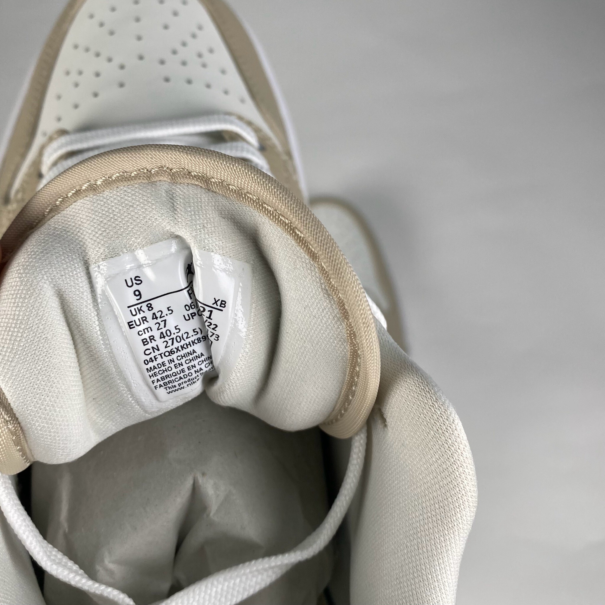 微瑕疵-大小腳左US9 右US10.5  FB7168-121 M105 AIR JORDAN 1 LOW SE "Heavy Tan Leather" 奶茶 男鞋