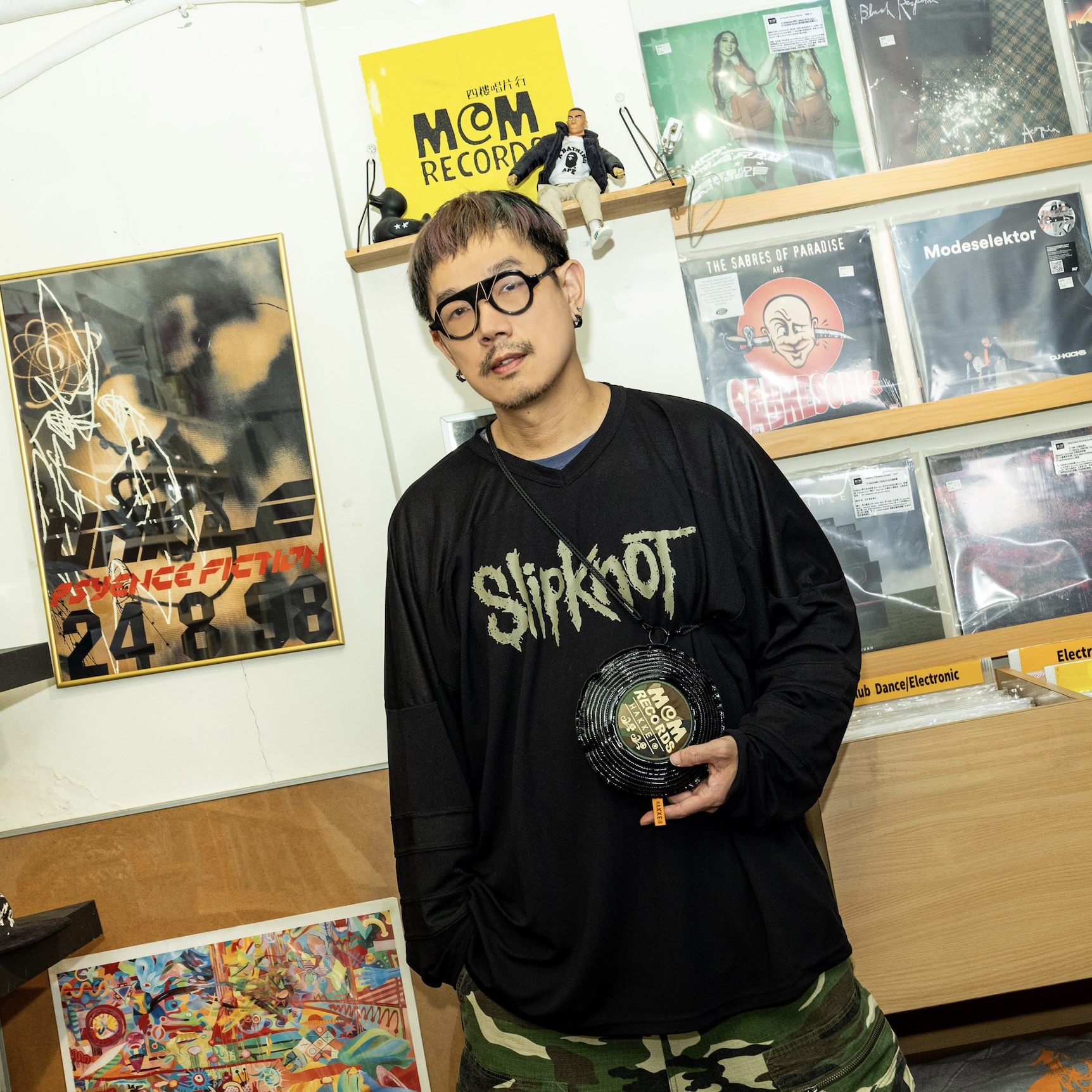 M＠M Records × HAKKEI 7吋黑膠造型購物袋