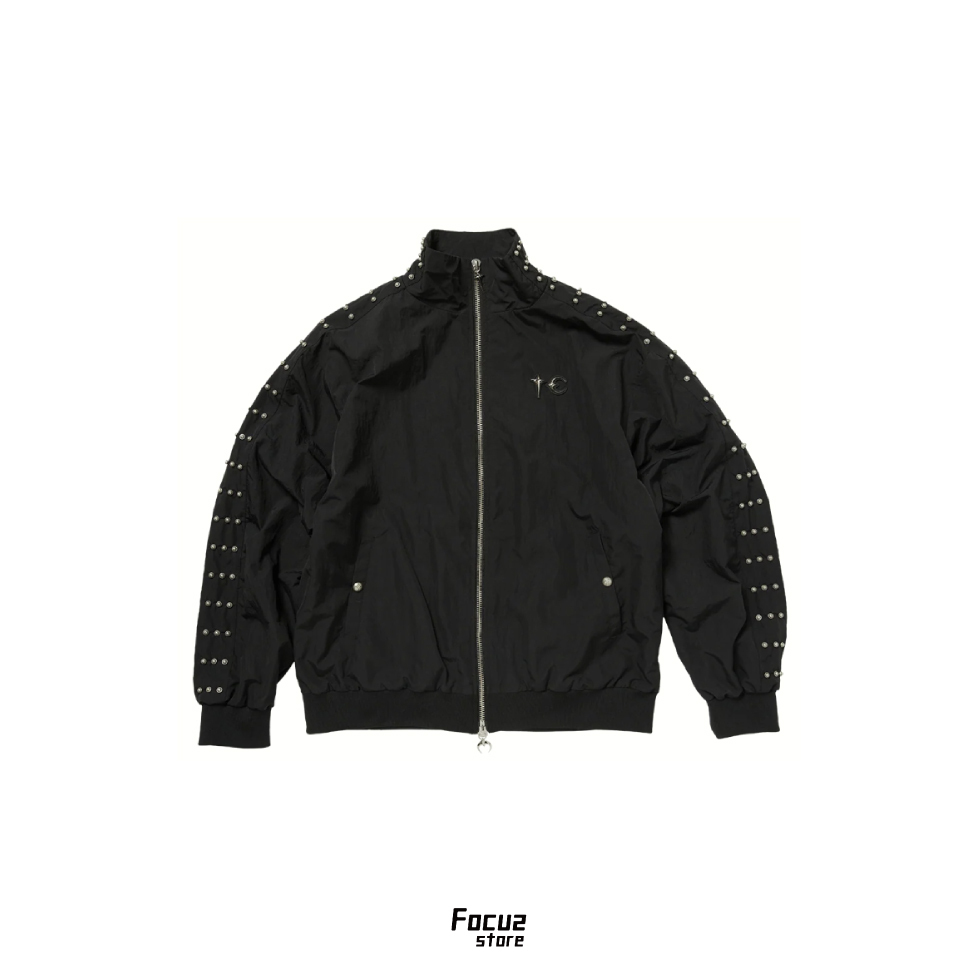 【Focus Store】現貨 Thug Club Triple Line STUD Track Jacket 鉚釘 運動外套 黑色
