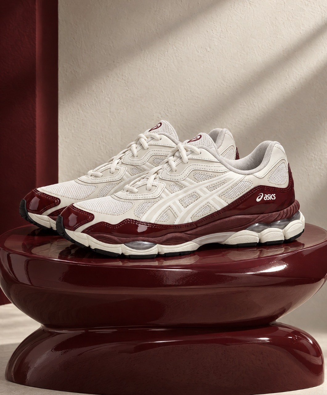 【APAIR】預購 Asics Gel-NYC 白紅 酒紅 復古跑鞋 1203B081-103