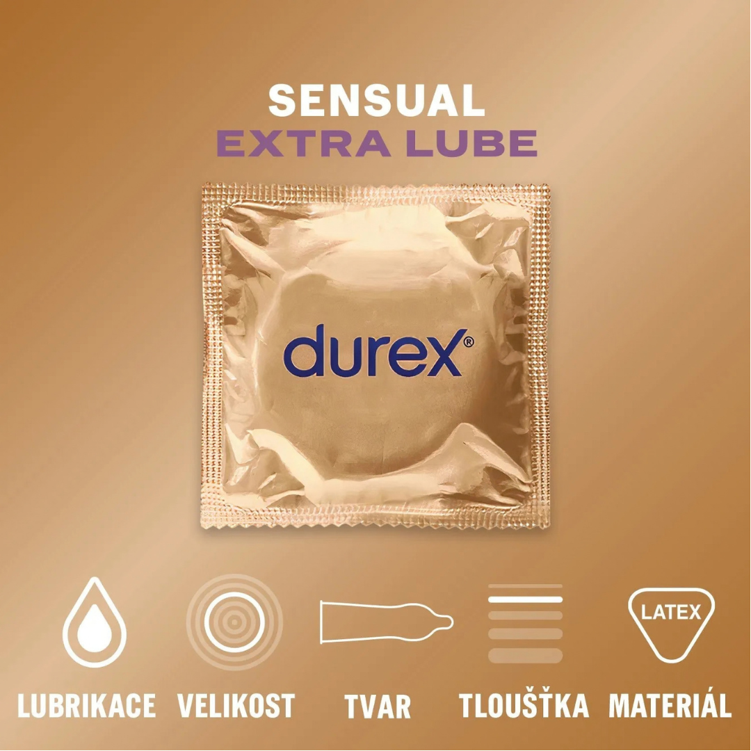 Durex 杜蕾斯 Sensual Extra Lube 加大 56mm 超薄加潤 20 片裝 乳膠安全套