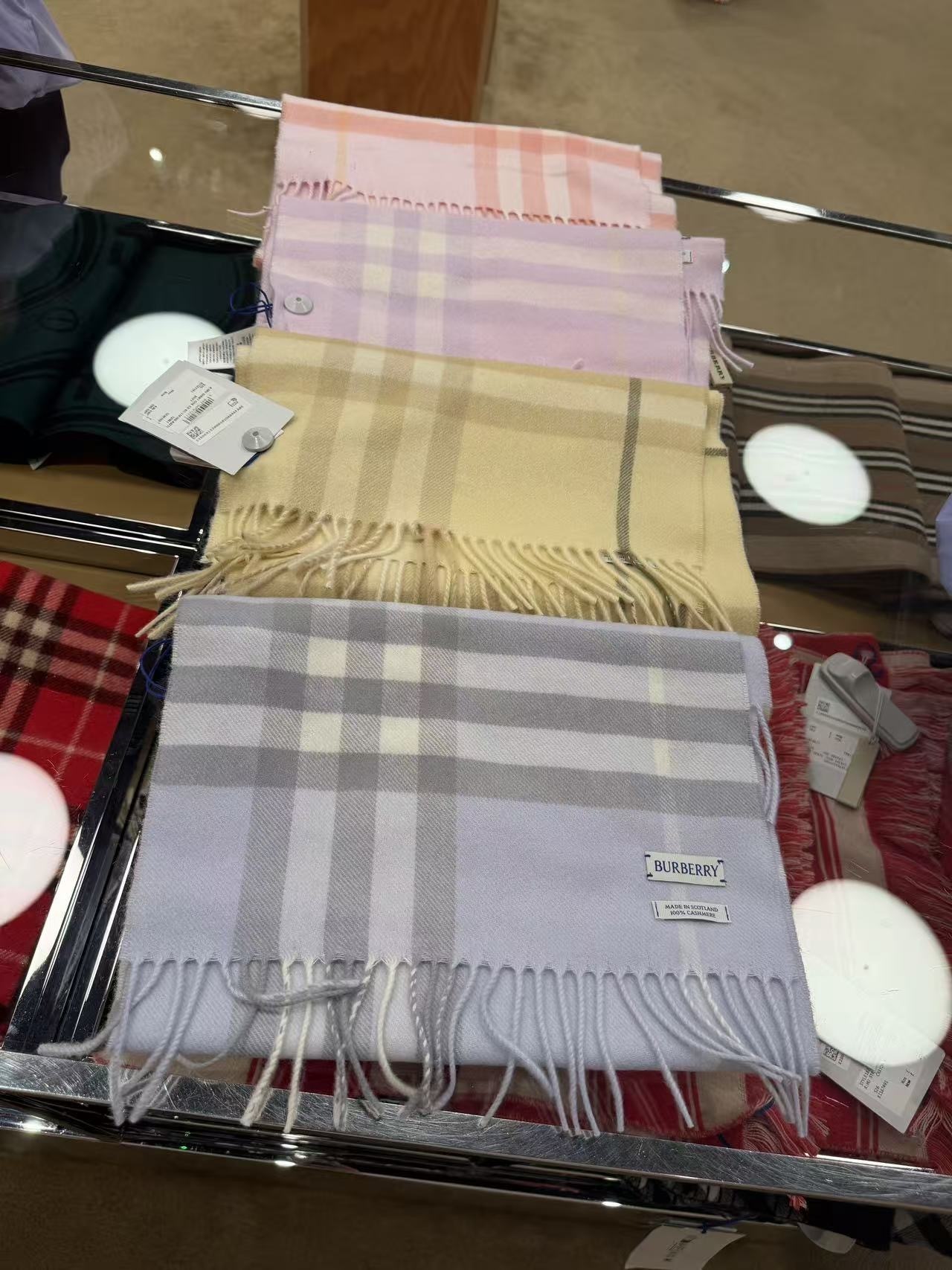 Burberry classic check cashmere scarf
