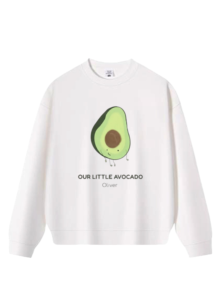 蔬果插畫大學TEE★清新文青寬鬆圓領長袖上衣