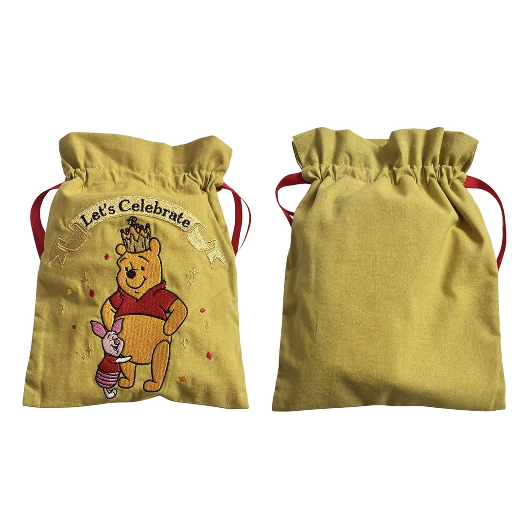 JP Pooh 刺繡閃閃皇冠索袋 0941 TK260925